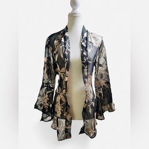 Scarlett Sheer Floral Burnout Kimono Cardigan Size 8
